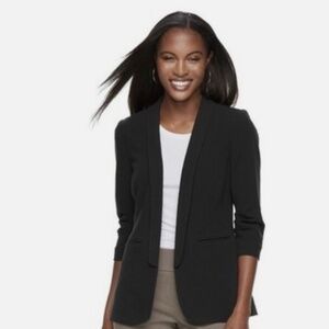 Apt.9 Women's Black Open Tailored Blazer